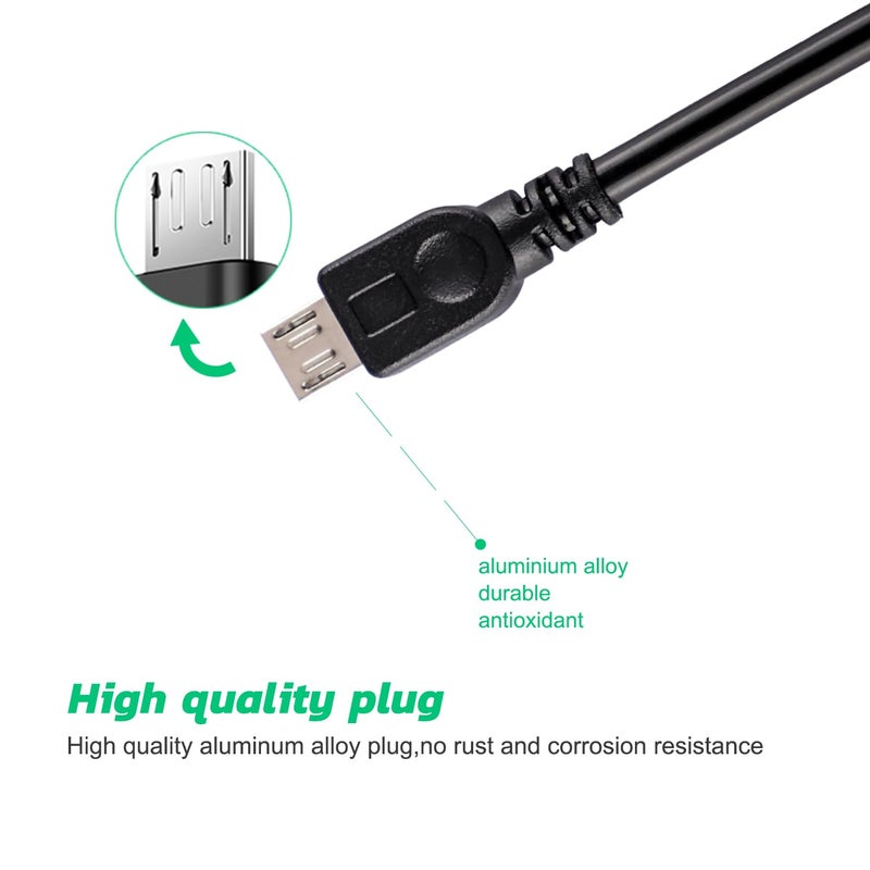 Xahpower 2 Pack 10Ft Controller Charging Cable for PS4, Play and Charge Micro USB Charger High Speed Data Sync Cord for Playstation4 PS4 Slim/Pro Controller, Xbox One S/X Controller, Android - Image 4